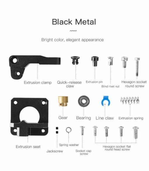 Upgraded all metal extruder kit upgrade for creality ender 3 pro / 3 v2 / 5/5 plus/pro