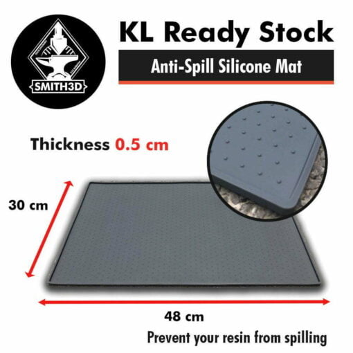 Anti- slip silicone mat extra thick 1.7mm for resin post processing creality elegoo anycubic voxelab