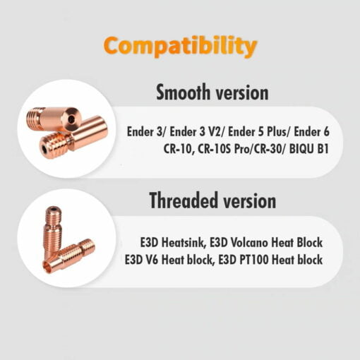 Bi-metal heatbreak bimetal heat break for v6 hotend or ender 3 hotend all metal upgrade 1.75mm filament
