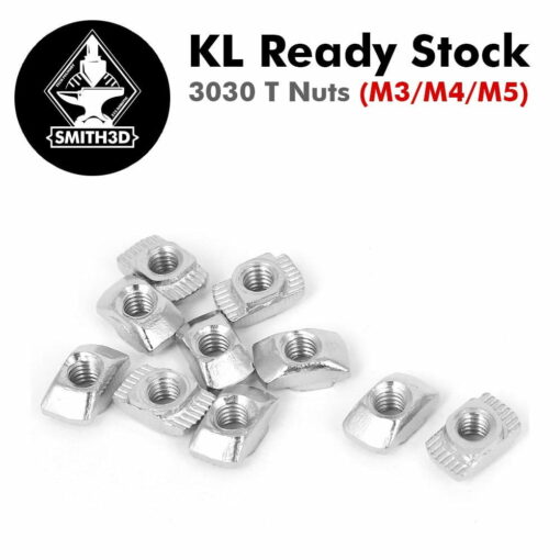 3030 series t nuts m3/m4/m5 for 3d printer (pack of 10)
