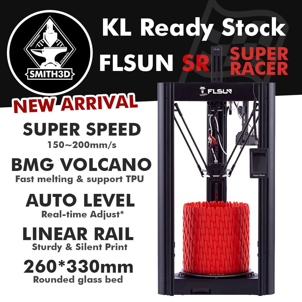 FLSUN Super Racer 3D Printer 260mmX330mm Print Size Fast Print