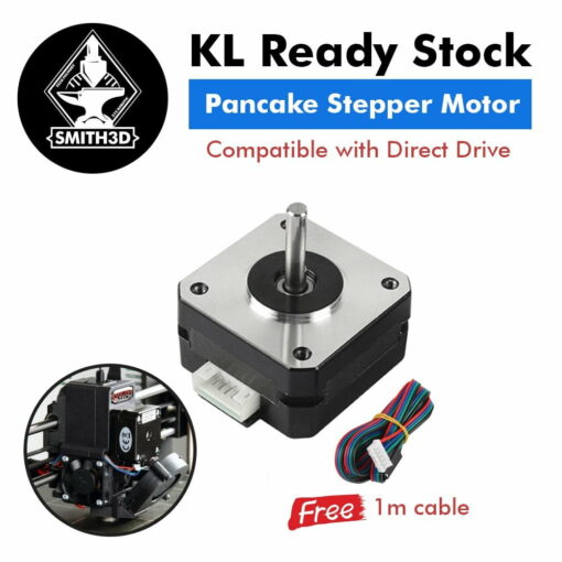 Pancake stepper motor nema17 lightweight with 1m cable 23mm 1.8 degree for 3d printer bmg extruder upgrade