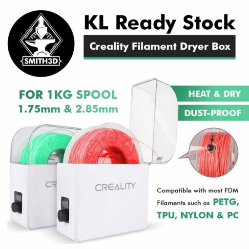 Creality filament dryer box keep filament dry during 3d printing, spool holder filament storage box