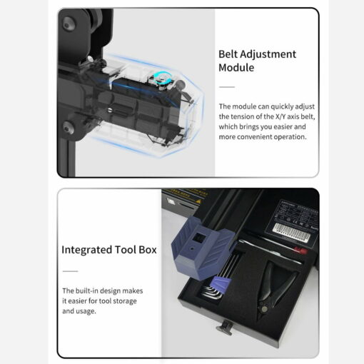 Anycubic vyper 3d printer, auto leveling upgrade fast fdm printer integrated structure design with tmc2209 32-bit silent