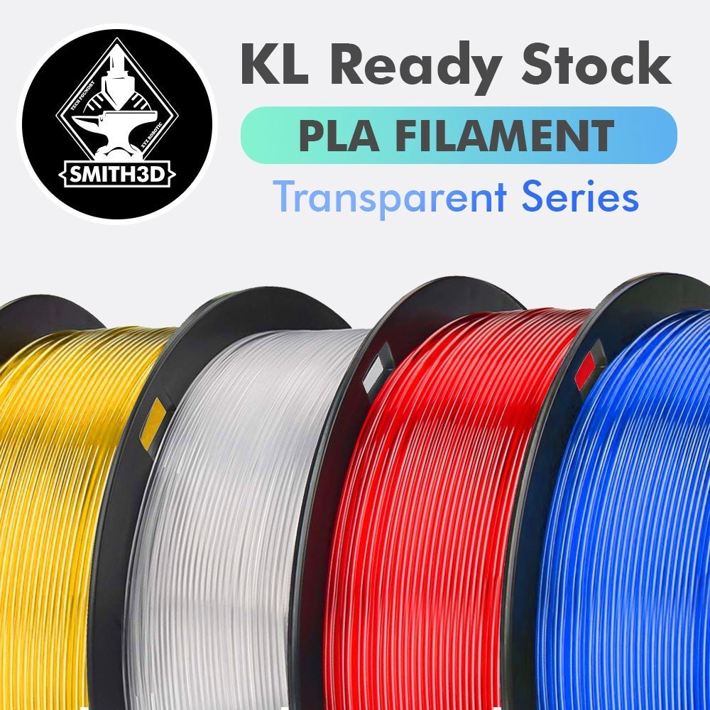 Smith3D Transparent PLA Filament 1KG 1.75mm - Green Orange Natural