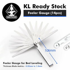 Feeler gauge durable alloy steel for bed leveling 0.05-1.00mm easy bed calibration