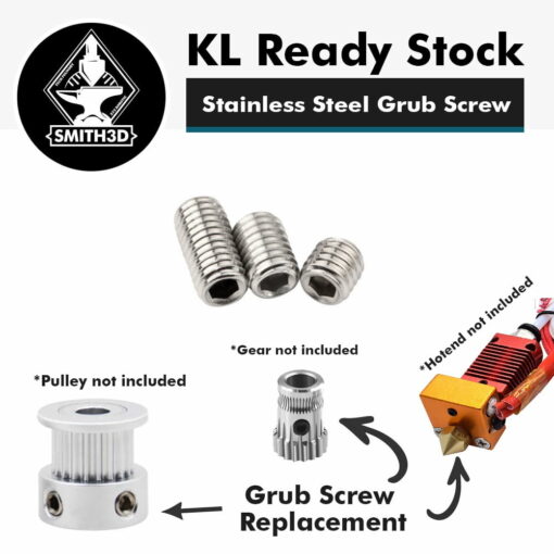 Grub screw stainless steel for gear pulley hotend