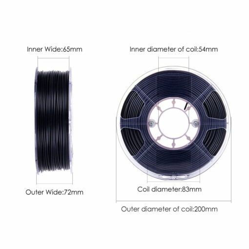 Esun abs max filament 1.75mm, 3d printer filament abs max, 1kg spool 3d printing filament for 3d printers, black
