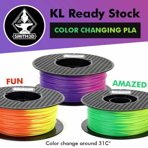 [new arrival] color changing pla filament 1.75mm 1kg orange to yellow purple to pink green to yellow
