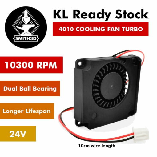 4010 blower fan 24v turbo cooling fan 10300rpm 10cm length for ender 3 biqu b1 series