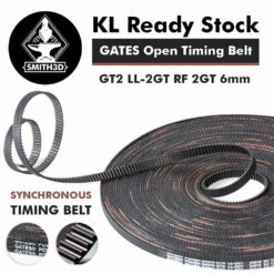 Gates powergrip® open synchronous timing belt gt2 ll-2gt rf 2gt width 6mm - rubber low dust low vibration voron