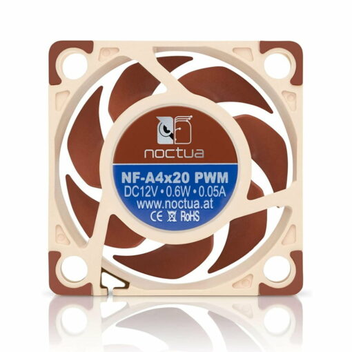Noctua nf-a4x20 12v flx or pwm, premium quiet fan  (40x20mm, brown) for meanwell psu upgrade