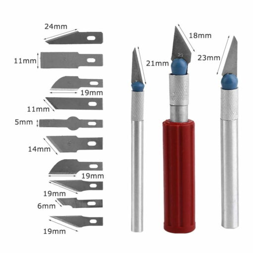 Precision knife set for 3d prints post processing sculpting cutter