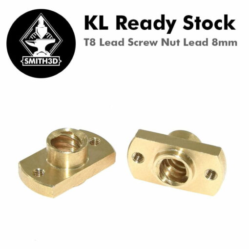 T8 lead screw brass nut for 3d printer z axis t8 lead screw pitch 2mm lead 8mm