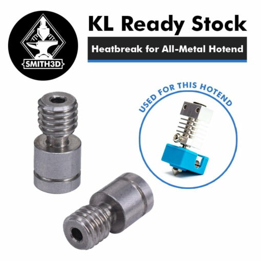 Replacement titanium heat break for mk8 microswiss or clone all metal hotend kit