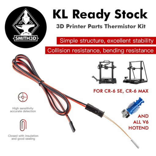 Thermistor kit for cr6 se, cr6 max e3d v6 hotend bending resistance cr200b cr-380 cr-5 pro h cr10 smart