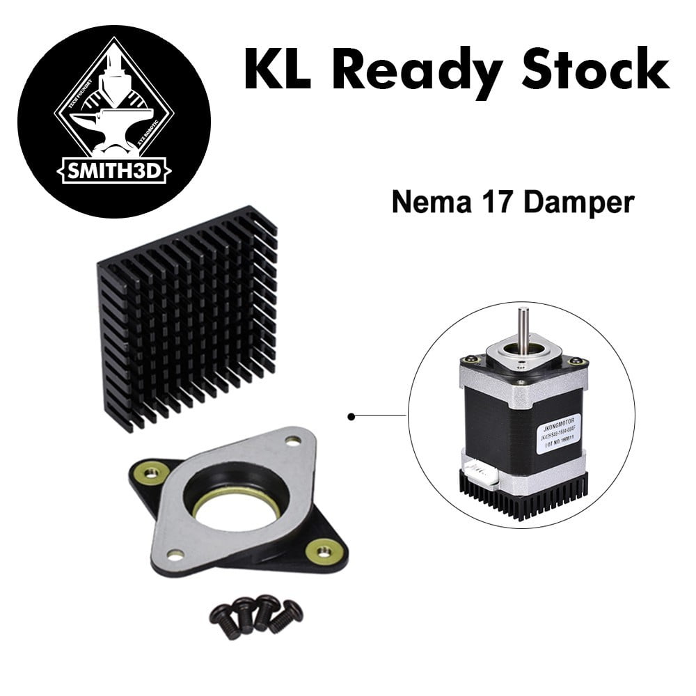 3D printer & CNC Stepper Damper Nema 17 Steel & Rubber Vibration Reducing 