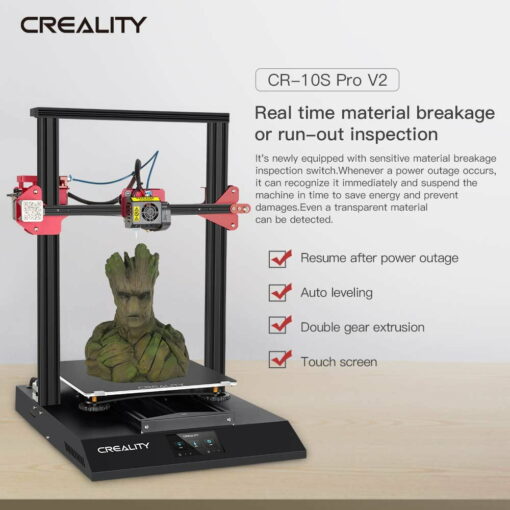 [ready stock] creality cr10s pro v2 semi diy 3d printer with bl touch auto-level