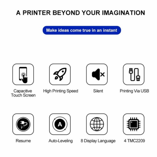 Flsun super racer 3d printer 260mmx330mm print size fast print/three-axis linkage touch screen dual-drive extruder