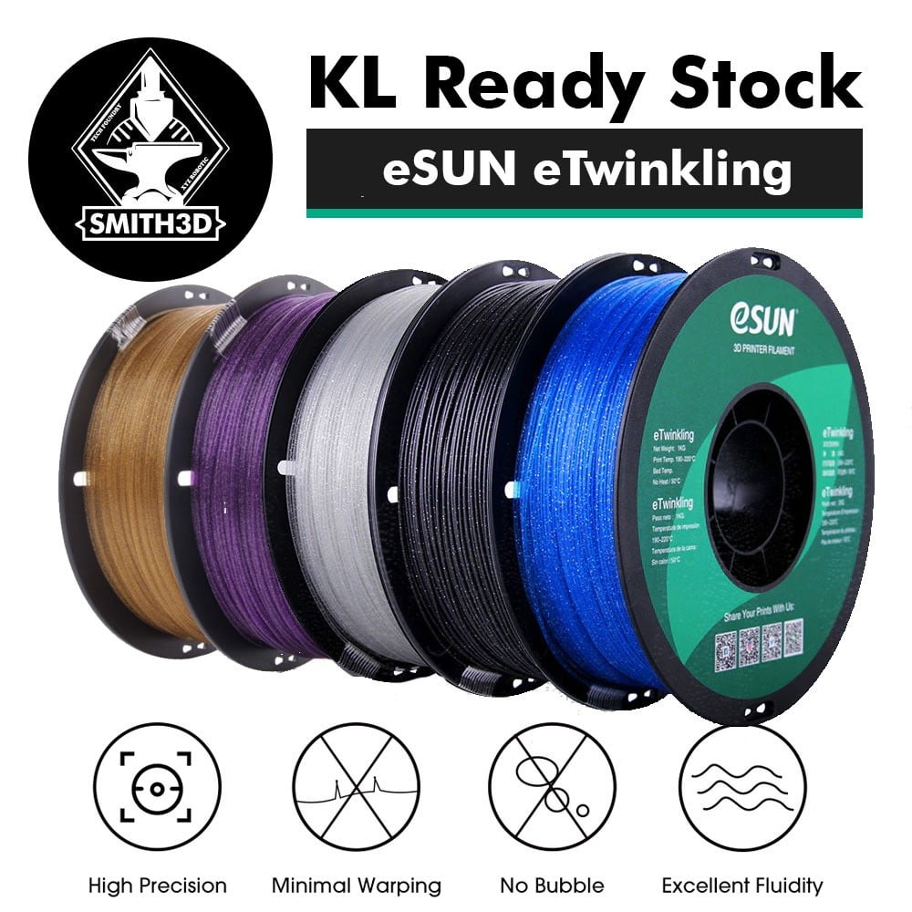eSUN PLA Twinkling Filaments 1.75mm 1KG spool