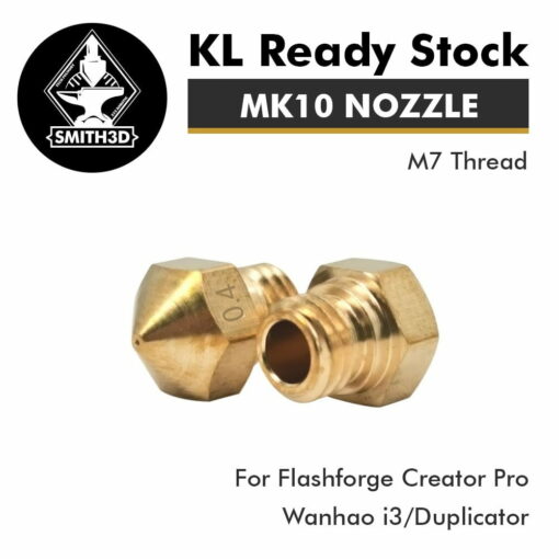 Mk10 nozzle m7 thread for 1.75mm filament wanhao dupicator d4/i3 makerbot 2 flashforge creator pro
