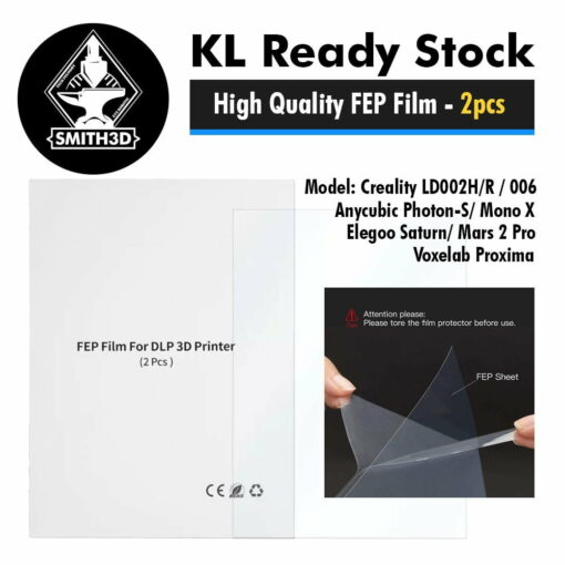 High quality fep film - 2pcs for msla lcd dlp 3d printer high transmittance strength elegoo creality anycubic voxelab