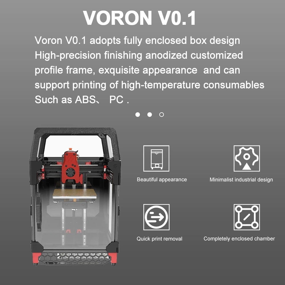 Voron 0.1 3d printer kit by ldo motor diy unassembled 120x120mm corexy phaetus dragonfly skr mini e3 raspberrypi