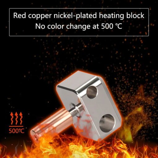 High temperature h2 extruder 500°c upgrade kit hardened steel nickel plated heat block 70w 9000rpm fan