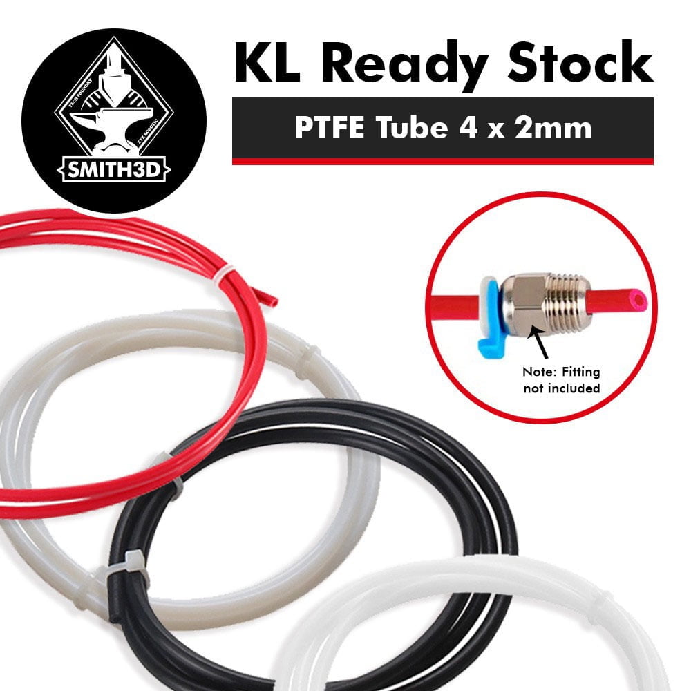 PTFE Teflon tubing 5ft- 2mm ID X 4mm OD for 1.75 Filament Bowden 3D Printer  -Allen Tech PTFE Teflon Tube