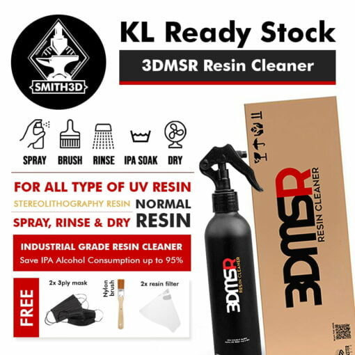 Resin cleaner spray by 3dmsr for uv resin post processing cleaning alternative phrozen wash spray brush rinse dry