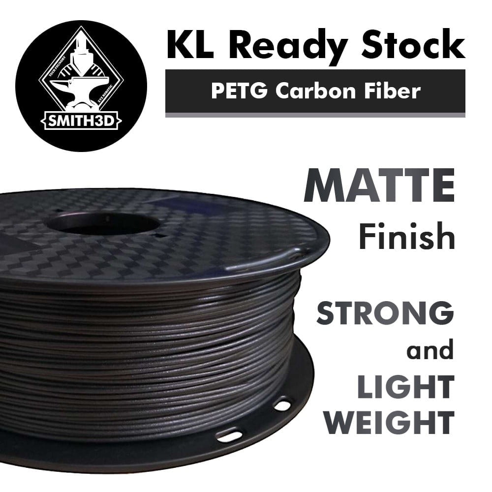 PETG Carbon Fiber Filament 1kg 1.75mm PETG-CF for 3D Printer - Smith3D  Malaysia