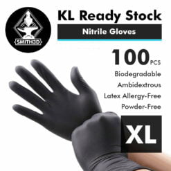 Nitrile multipurpose gloves powder free for handling resin 3d printing (xl size) 100 pcs prevent sensitivity
