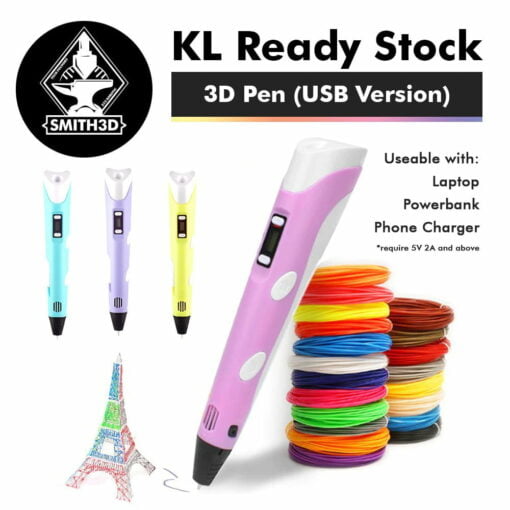 [ready stock] 3d pen - 3d pla printing doodle arts craft drawing usb pen magic maker arts for student children gift