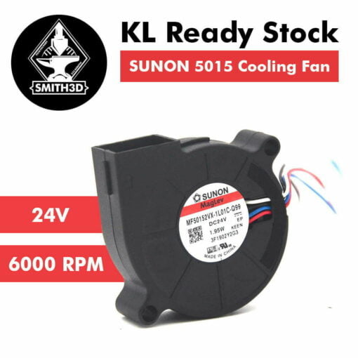 Sunon 5015 blower fan 2pin 24v for 3d printer 2 wire 6000rpm