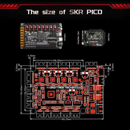 Btt skr pico v1.0 control board compatible with raspberry pi for voron v0 bigtreetech