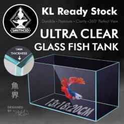 Ultra clear glass fish tank for model display betta fish for indoor decor low iron glass