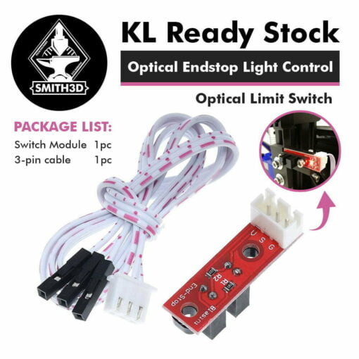 Optical endstop limit switch for 3d printer light control