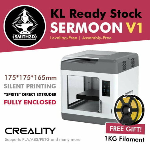 Creality sermoon v1 fully enclosed fdm 3d printer with factory-ready leveling and testing, silent printing