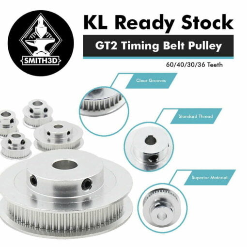 Gt2 pulley 30/36/40/60 teeth 6mm timing belt width 5/8 bore