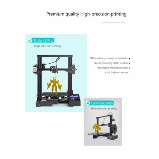 Creality ender-3 pro fdm 3d printer with wider y-axis mounts & more reliable brand power supply