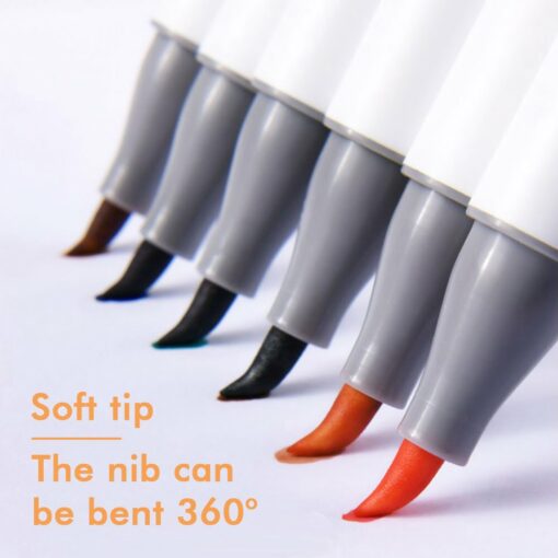 24/60 colors sketch art marker pen double tips alcoholic pens manga markers for student artist 3d printed model