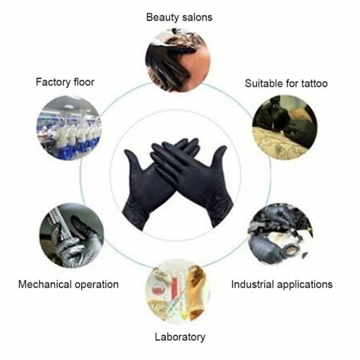 Nitrile multipurpose gloves powder free for handling resin 3d printing (xl size) 100 pcs prevent sensitivity