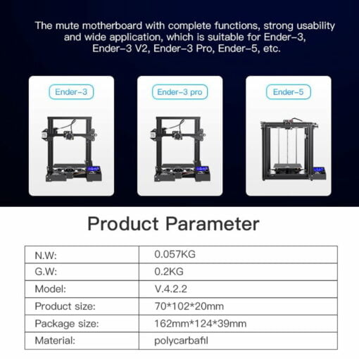 Creality 4.2.7 silent mainboard for ender 3 v2, ender 3 / 3 pro / 5 customized silent board, ender 3 silent mother board