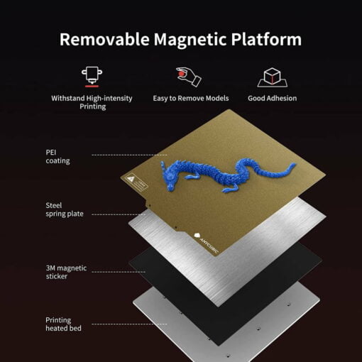 Anycubic kobra 3d printer auto leveling, fdm 3d printers with sleviq leveling and removable magnet plate 220x220x250mm