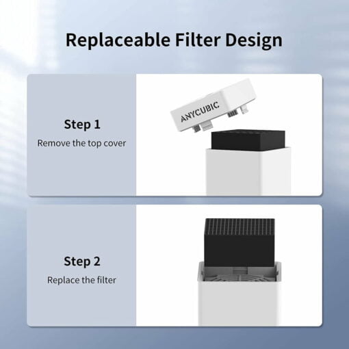 Anycubic mini air purifier, lightweight ultra quiet air purifier with high density activated carbon filter resin printer
