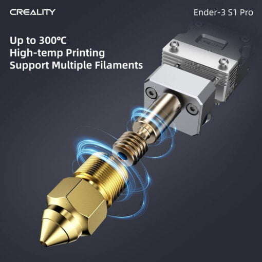 Ender 3 s1 pro 3d printer s1 upgrade with 300°c high-temperature nozzles pei flexi plate led light sprite auto level