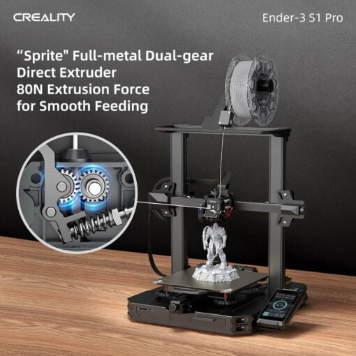 Ender 3 s1 pro 3d printer s1 upgrade with 300°c high-temperature nozzles pei flexi plate led light sprite auto level