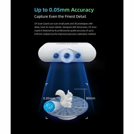 Creality cr-scan lizard 3d scanner portable handheld/auto mode 0.05mm high precision no marker quick scanning 2022 upgr