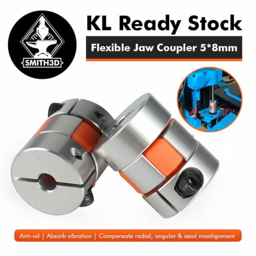 Flexible jaw coupler 5*8mm bore d20l25 for 3d printer plum flexible polyurethane reduce banding ribbing