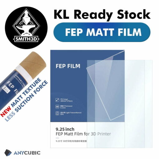 Fep matt film for photon m3 plus/ m3 max 3d printer 390*263*0.1mm thickness 0.1mm light transmittance 95%